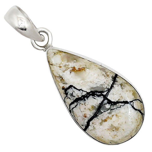 Authentic White Buffalo Turquoise Nevada Pendant P-1001 28-EP10955