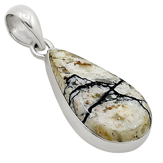 Authentic White Buffalo Turquoise Nevada Pendant P-1001 28-EP10955