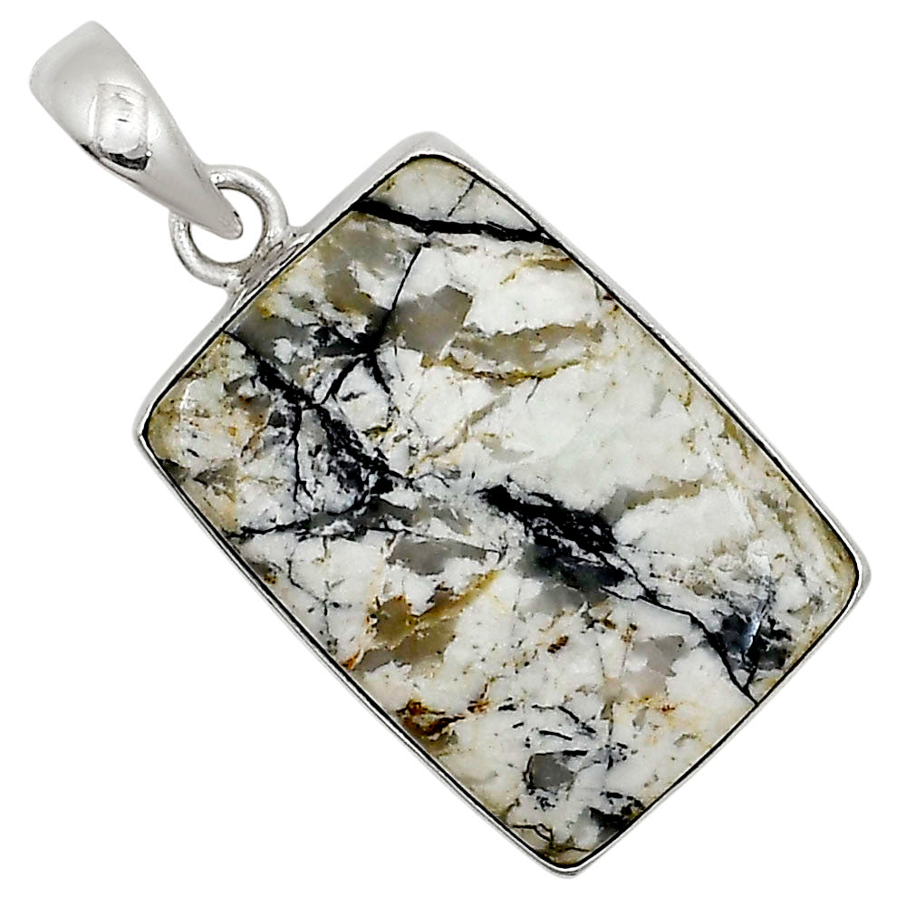 Authentic White Buffalo Turquoise Nevada Pendant P-1001 28-EP10956