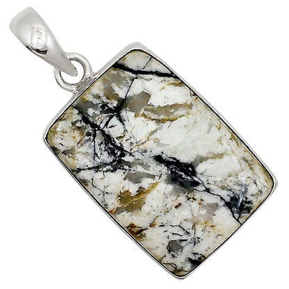 Authentic White Buffalo Turquoise Nevada Pendant P-1001 28-EP10956