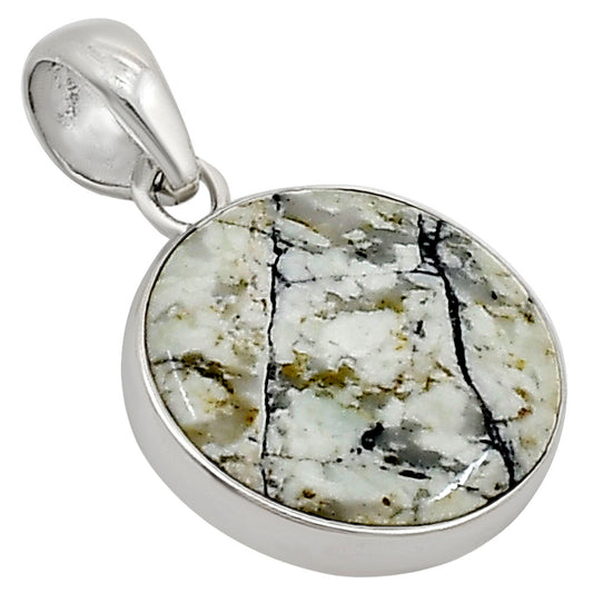 Authentic White Buffalo Turquoise Nevada Pendant P-1001 28-EP10961