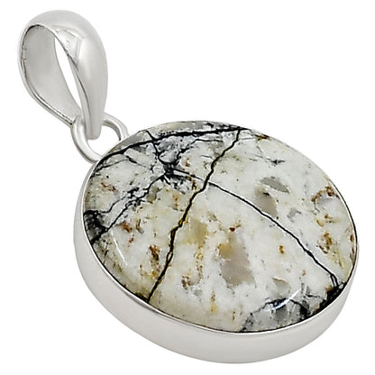 Authentic White Buffalo Turquoise Nevada Pendant P-1001 28-EP10963