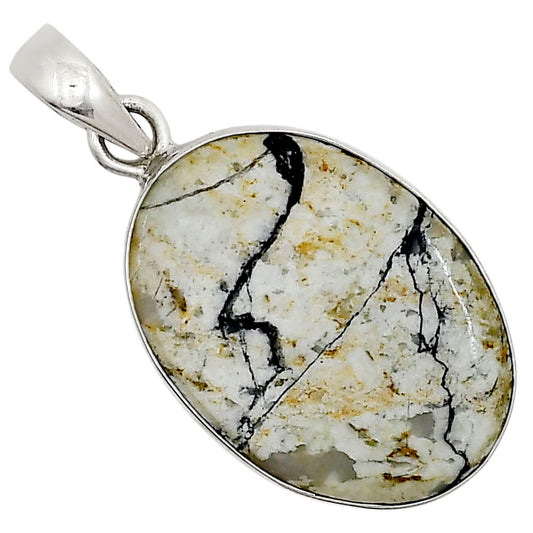 Authentic White Buffalo Turquoise Nevada Pendant P-1001 28-EP10964