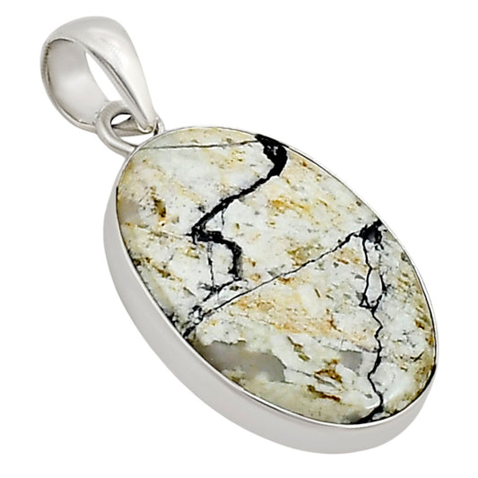 Authentic White Buffalo Turquoise Nevada Pendant P-1001 28-EP10964