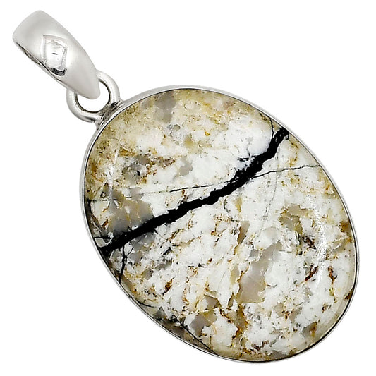 Authentic White Buffalo Turquoise Nevada Pendant P-1001 28-EP10974