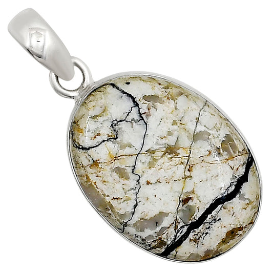 Authentic White Buffalo Turquoise Nevada Pendant P-1001 28-EP10975