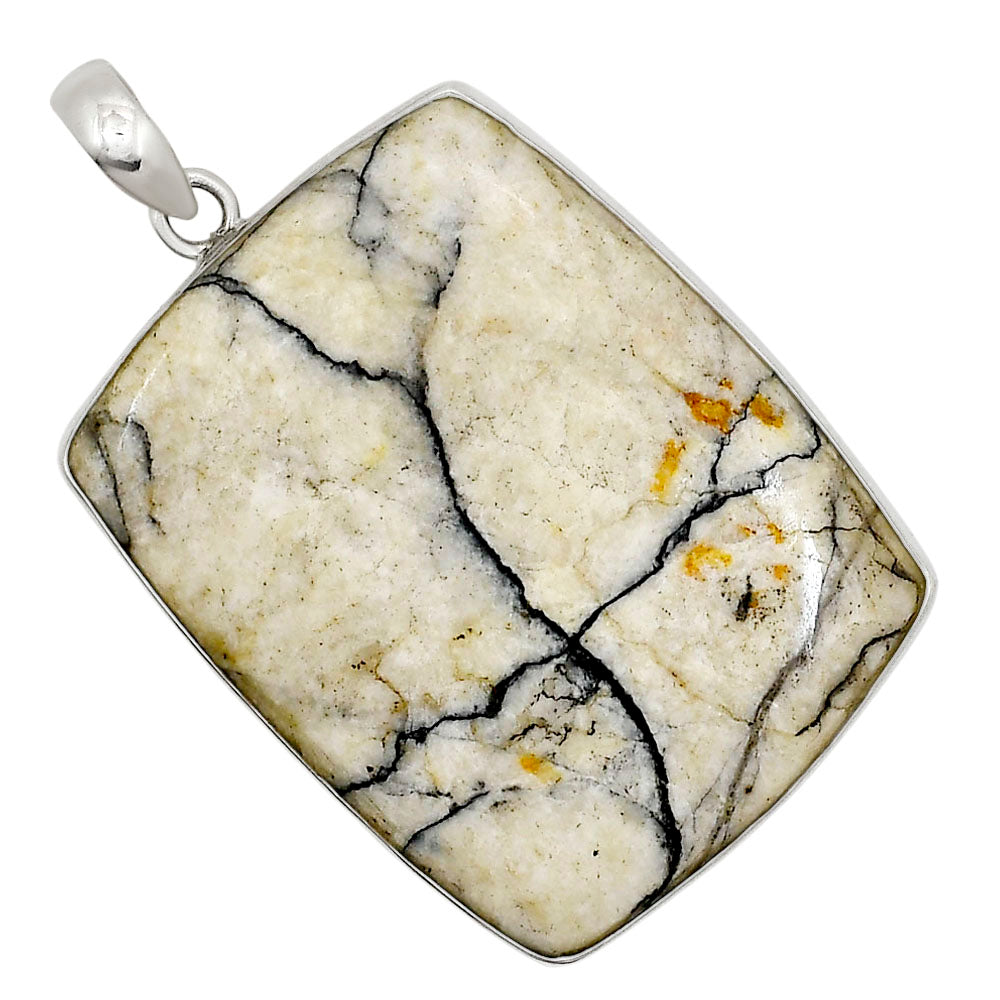 Authentic White Buffalo Turquoise Nevada Pendant P-1001 28-EP10982