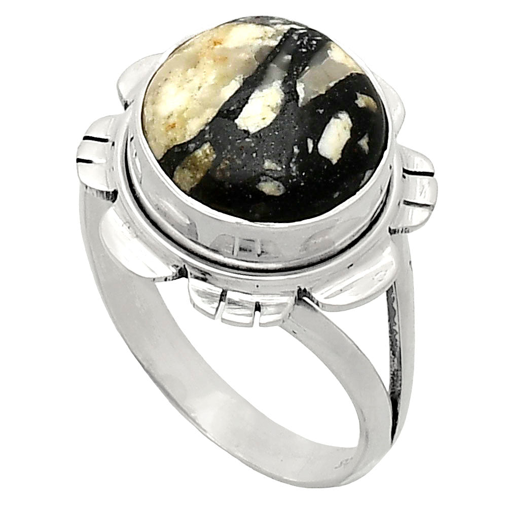 Premium Quality Authentic White Buffalo Turquoise Ring size-9.5 R-1342 28-ER11399