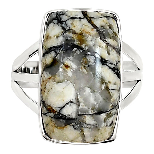 Authentic White Buffalo Turquoise Nevada Ring size-10 R-1003 28-ER15009