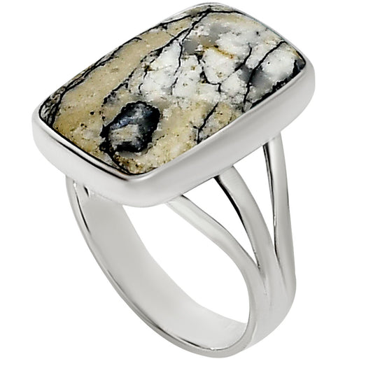 Authentic White Buffalo Turquoise Nevada Ring size-9 R-1003 28-ER15010