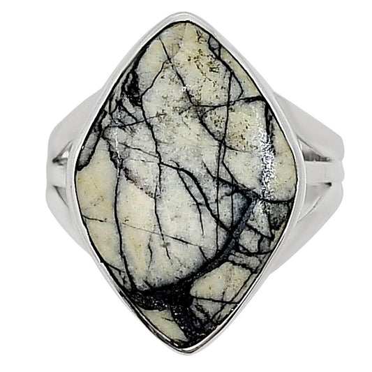 Authentic White Buffalo Turquoise Nevada Ring size-7 R-1003 28-ER15020