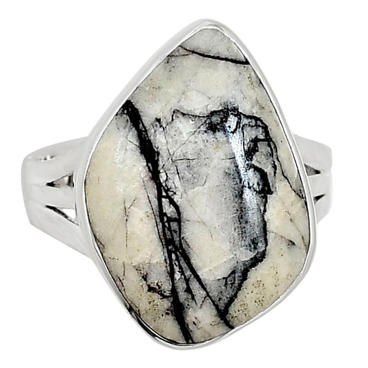 Authentic White Buffalo Turquoise Nevada Ring size-10 R-1003 28-ER15040