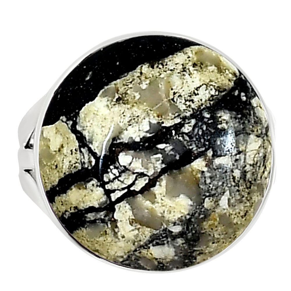 Authentic White Buffalo Turquoise Nevada Ring size-7 R-1003 28-ER15042