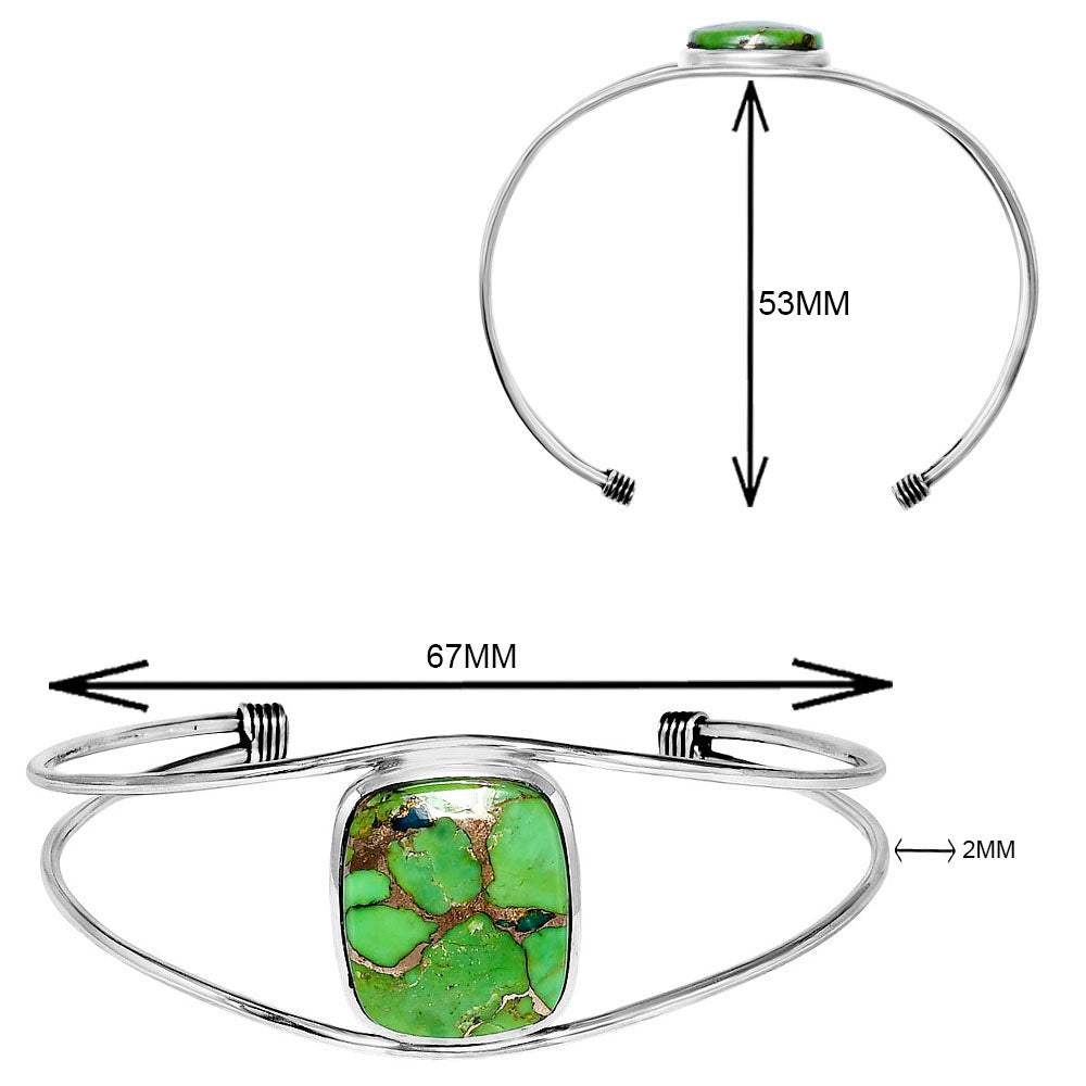 Premium Quality Copper Green Turquoise Cuff Bangle Bracelet B-1013 29-EB10198