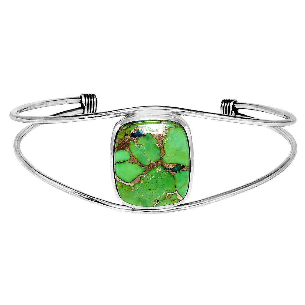 Premium Quality Copper Green Turquoise Cuff Bangle Bracelet B-1013 29-EB10198