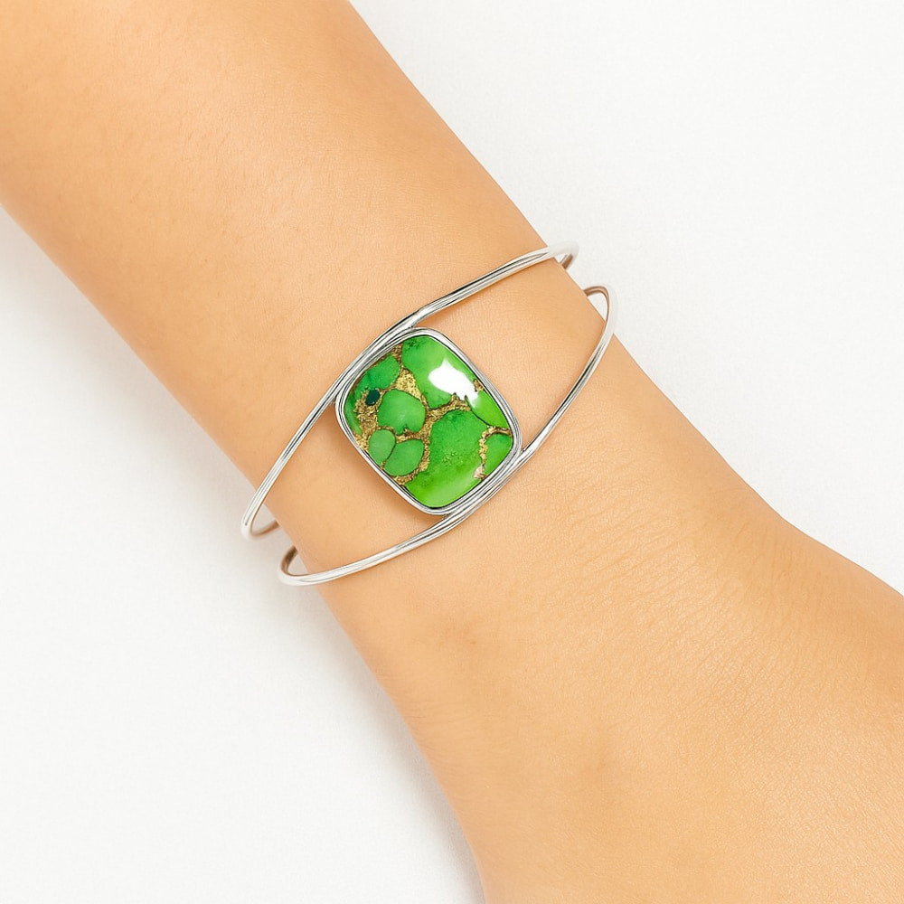 Premium Quality Copper Green Turquoise Cuff Bangle Bracelet B-1013 29-EB10198