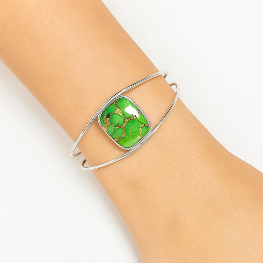 Premium Quality Copper Green Turquoise Cuff Bangle Bracelet B-1013 29-EB10198
