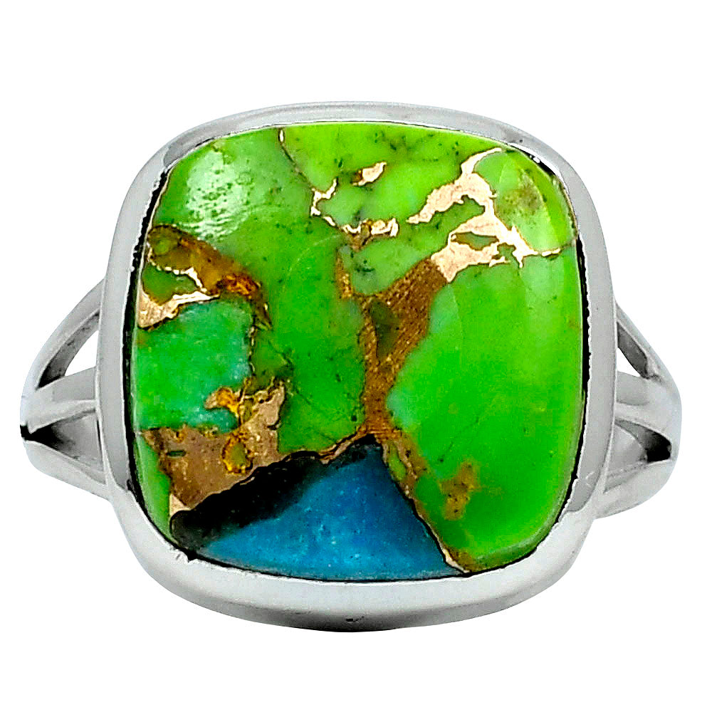 Premium Blue Turquoise In Green Mohave - USA Ring size-7 R-1006 29-ER11423