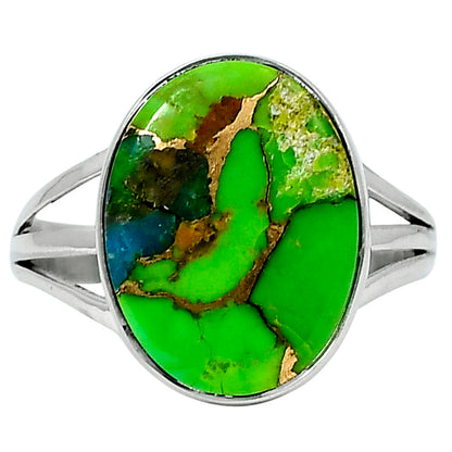 Premium Blue Turquoise In Green Mohave - USA Ring size-9 R-1003 29-ER11435