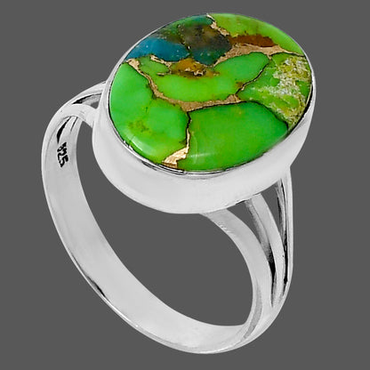 Premium Blue Turquoise In Green Mohave - USA Ring size-9 R-1003 29-ER11435