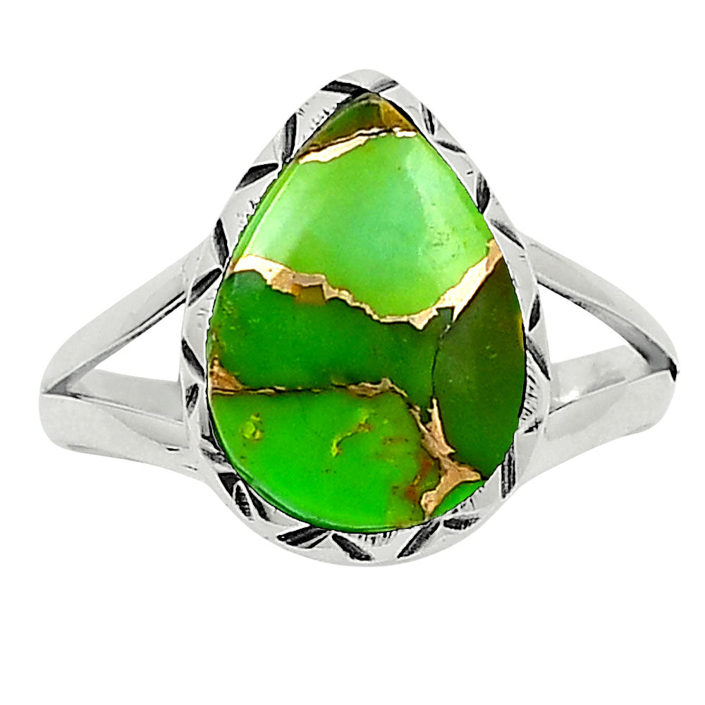 Premium Quality Copper Green Turquoise Ring size-9 R-1074 29-ER11450