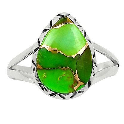 Premium Quality Copper Green Turquoise Ring size-9 R-1074 29-ER11450