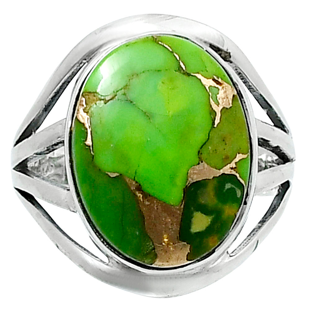 Premium Blue Turquoise In Green Mohave - USA Ring size-7 R-1219 29-ER11456
