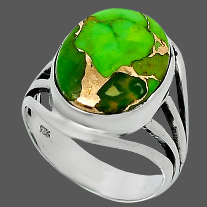 Premium Blue Turquoise In Green Mohave - USA Ring size-7 R-1219 29-ER11456