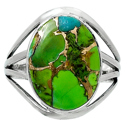 Premium Blue Turquoise In Green Mohave - USA Ring size-10 R-1219 29-ER11464