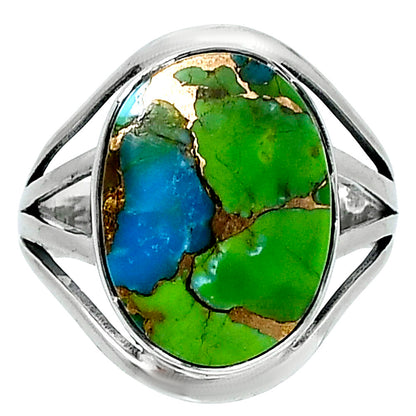 Premium Blue Turquoise In Green Mohave - USA Ring size-10 R-1219 29-ER11465