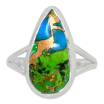 Premium Blue Turquoise In Green Mohave - USA Ring size-10 R-1008 29-ER11476