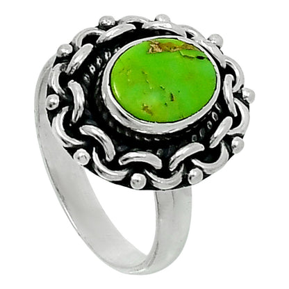 Premium Copper Green Turquoise Ring size-6 R-1667 29-ER11498