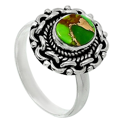 Premium Blue Turquoise In Green Mohave - USA Ring size-8 R-1667 29-ER11504