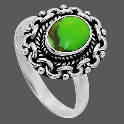 Premium Copper Green Turquoise Ring size-9 R-1667 29-ER11506