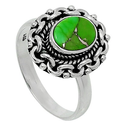 Premium Copper Green Turquoise Ring size-9 R-1667 29-ER11507