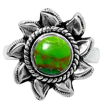 Premium Copper Green Turquoise Ring size-6 R-1617 29-ER11524