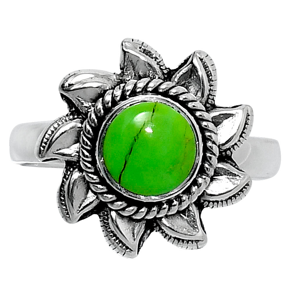 Premium Copper Green Turquoise Ring size-9 R-1617 29-ER11529