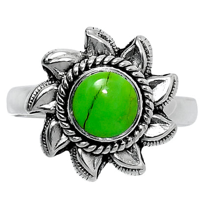 Premium Copper Green Turquoise Ring size-9 R-1617 29-ER11529