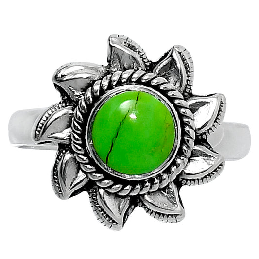 Premium Copper Green Turquoise Ring size-9 R-1617 29-ER11529