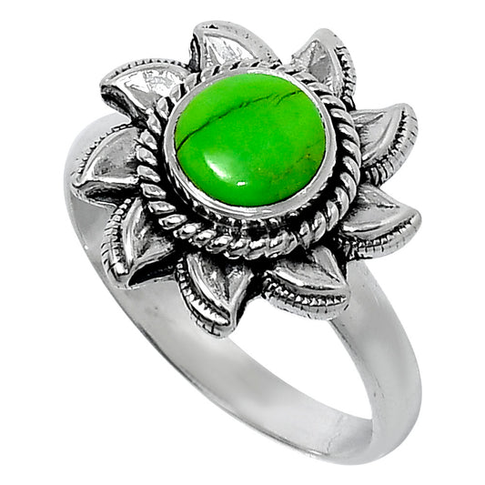 Premium Copper Green Turquoise Ring size-9 R-1617 29-ER11529