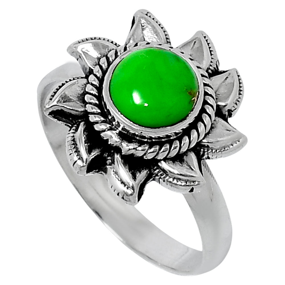 Premium Copper Green Turquoise Ring size-9 R-1617 29-ER11530