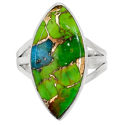 Blue Turquoise In Green Mohave Ring size-10 R-1003 29-ER15077