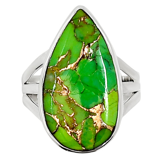 Blue Turquoise In Green Mohave Ring size-7 R-1003 29-ER15078