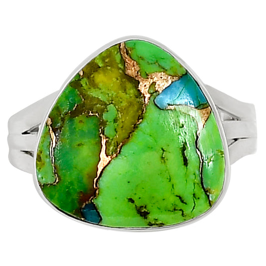 Blue Turquoise In Green Mohave Ring size-10 R-1003 29-ER15082