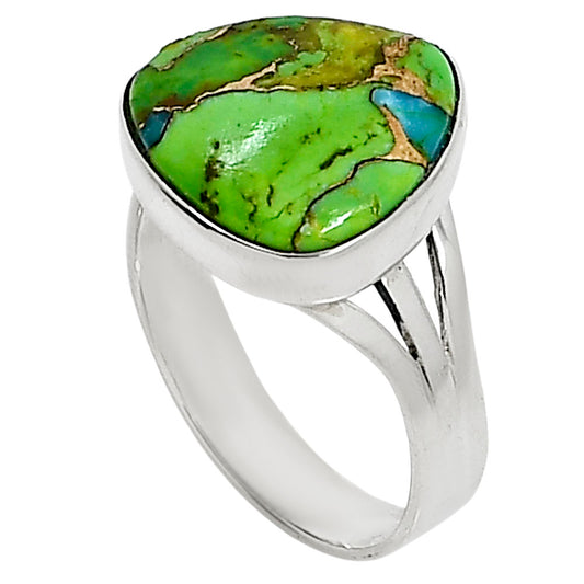 Blue Turquoise In Green Mohave Ring size-10 R-1003 29-ER15082
