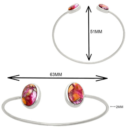 Premium Kingman Orange Dahlia Turquoise Cuff Bangle Bracelet B-1004 30-EB10229