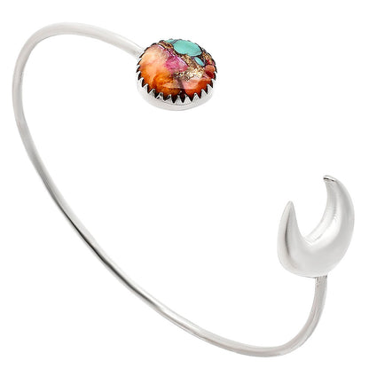 Moon - Kingman Orange Dahlia Turquoise Cuff Bangle Bracelet B-1046 30-EB10235