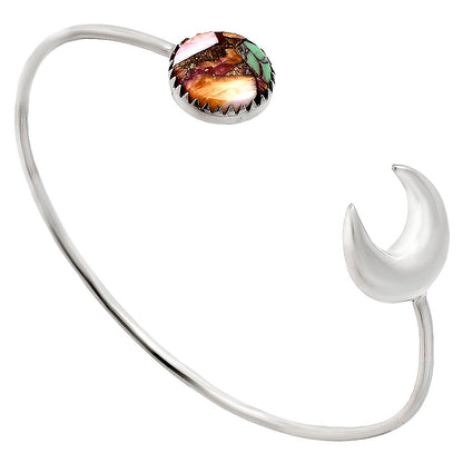 Moon - Kingman Orange Dahlia Turquoise Cuff Bangle Bracelet B-1046 30-EB10239
