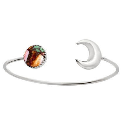 Moon - Kingman Orange Dahlia Turquoise Cuff Bangle Bracelet B-1046 30-EB10239