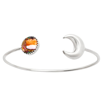 Moon - Kingman Orange Dahlia Turquoise Cuff Bangle Bracelet B-1046 30-EB10240